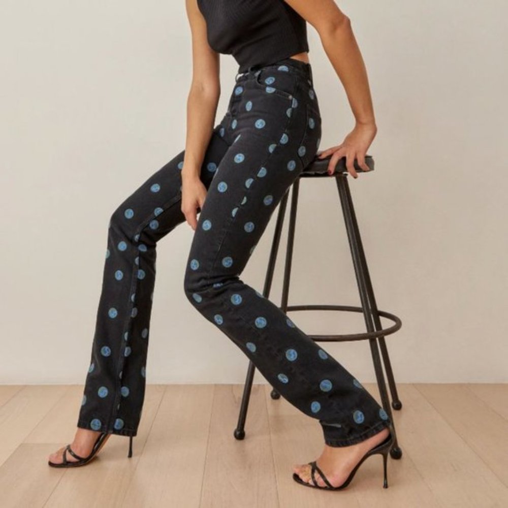 Reformation Globe Print Denim - 25